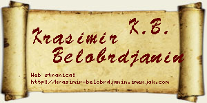 Krasimir Belobrđanin vizit kartica